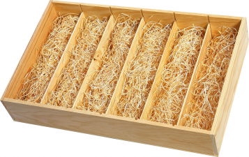 Houten geschenkkist 6 flessen (750 ml)