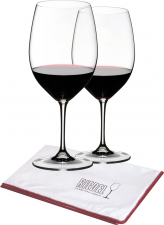 Riedel Vinum Cabernet-Merlot wijnglas met gratis poleerdoek (set van 2 glazen voor € 49,90)