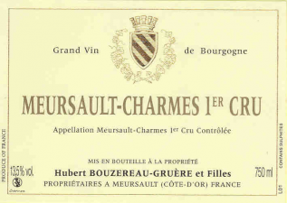 Domaine Hubert Bouzereau Gruere & Filles Meursault Premier Cru Charmes