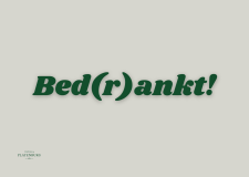 Ansichtkaart 'bed(r)ankt'
