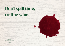 Ansichtkaart 'Don't spill wine'